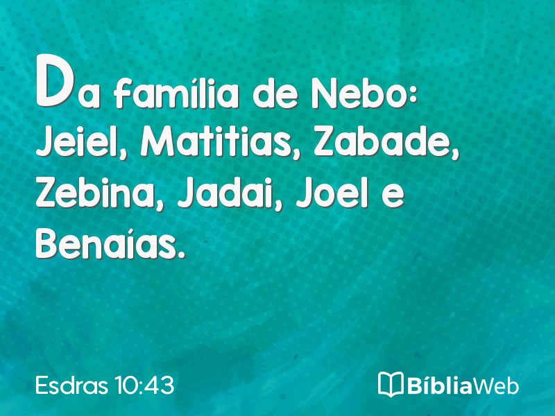 Esdras 10:43 em imagem para compartilhar