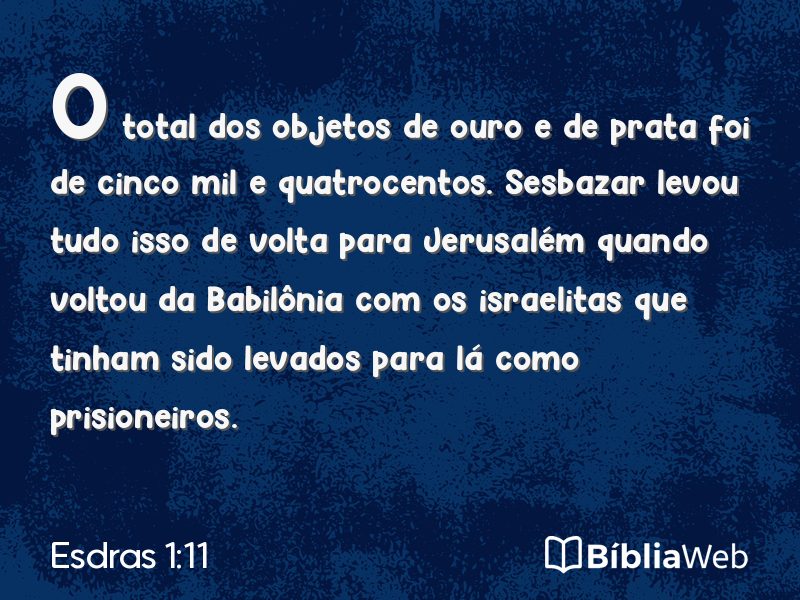 Esdras 1:11 em imagem para compartilhar