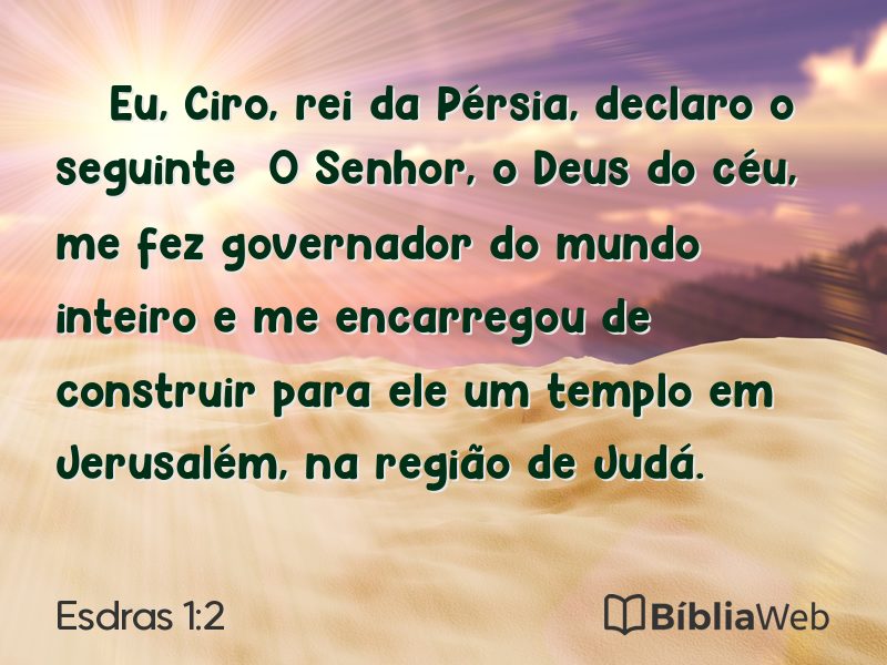 Esdras 1:2 em imagem para compartilhar