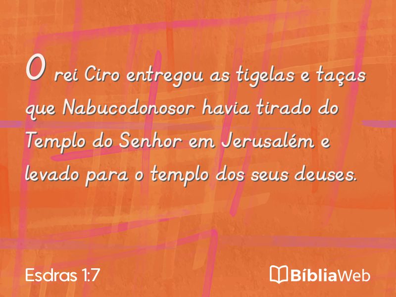 Esdras 1:7 em imagem para compartilhar