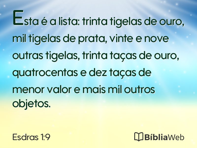 Esdras 1:9 em imagem para compartilhar