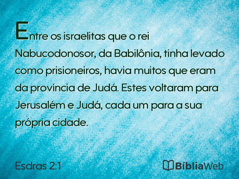 Esdras 2:1 em imagem para compartilhar