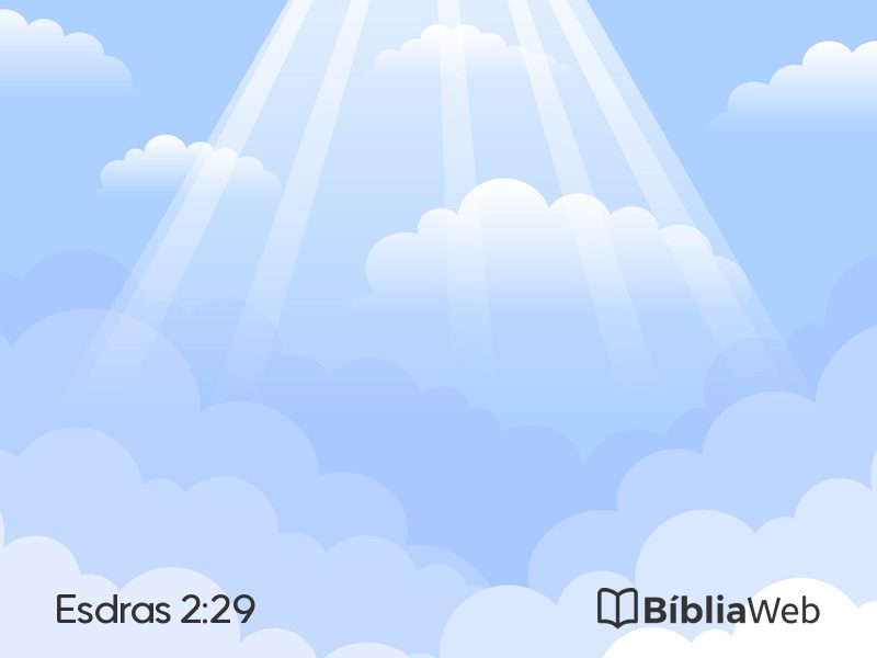 Esdras 2:29 em imagem para compartilhar
