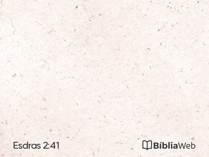 Esdras 2:41 em imagem para compartilhar