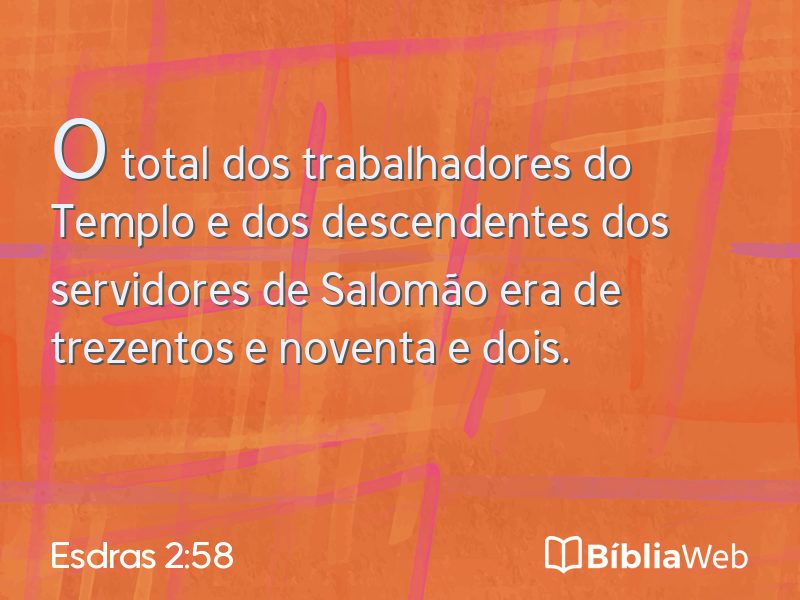 Esdras 2:58 em imagem para compartilhar