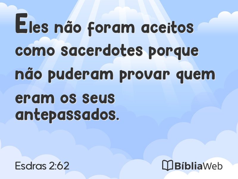 Esdras 2:62 em imagem para compartilhar