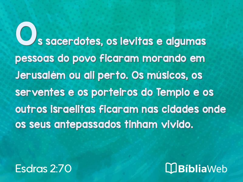Esdras 2:70 em imagem para compartilhar