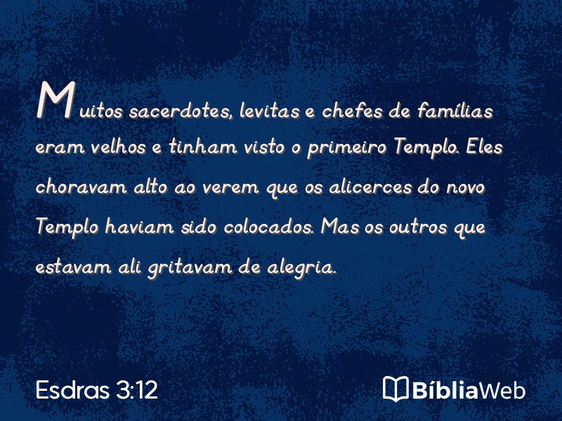 Esdras 3:12 em imagem para compartilhar