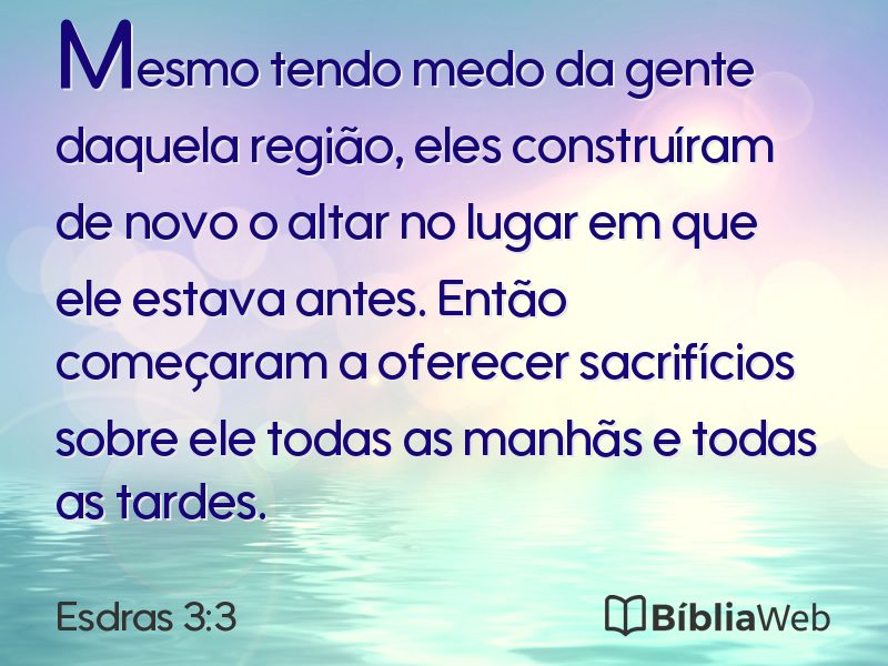 Esdras 3:3 em imagem para compartilhar
