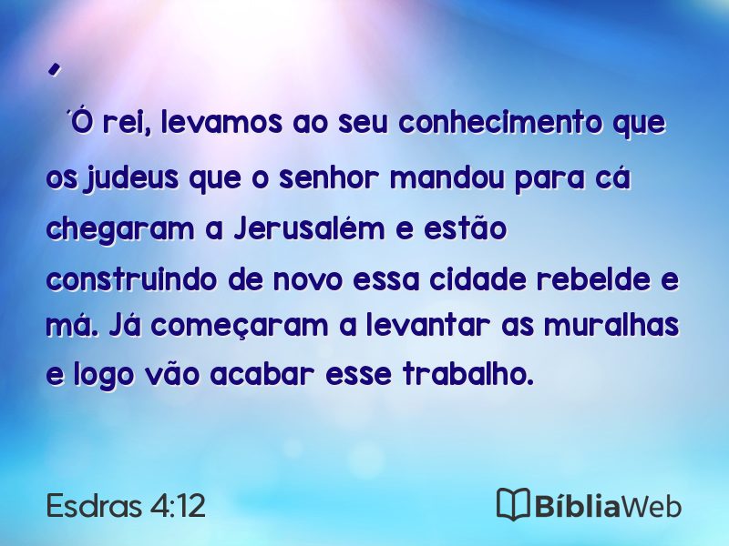 Esdras 4:12 em imagem para compartilhar