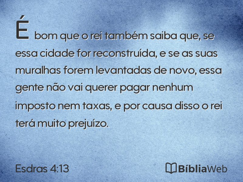 Esdras 4:13 em imagem para compartilhar