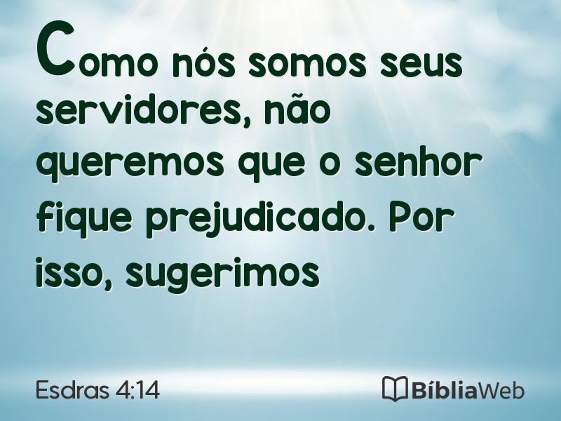 Esdras 4:14 em imagem para compartilhar