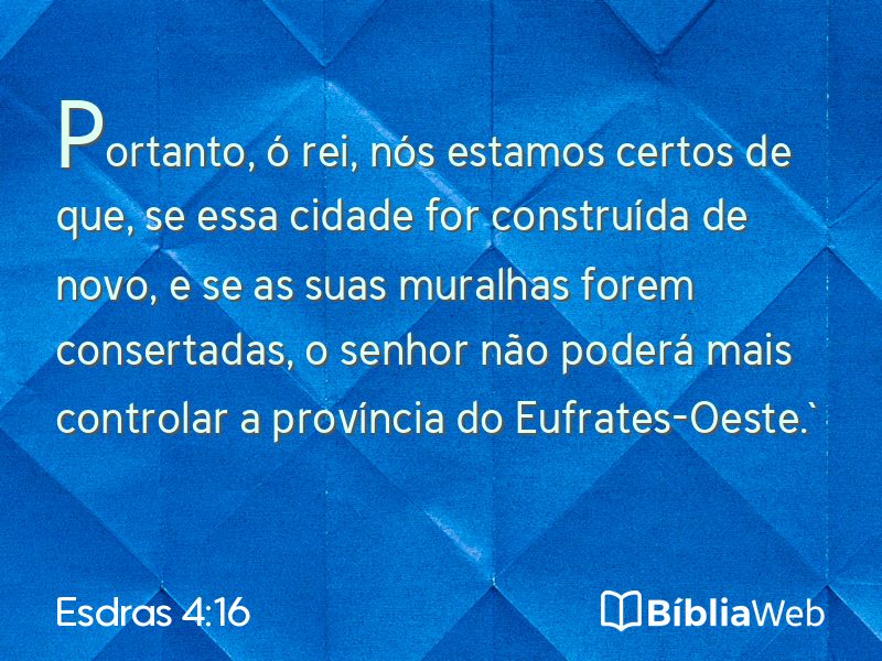 Esdras 4:16 em imagem para compartilhar
