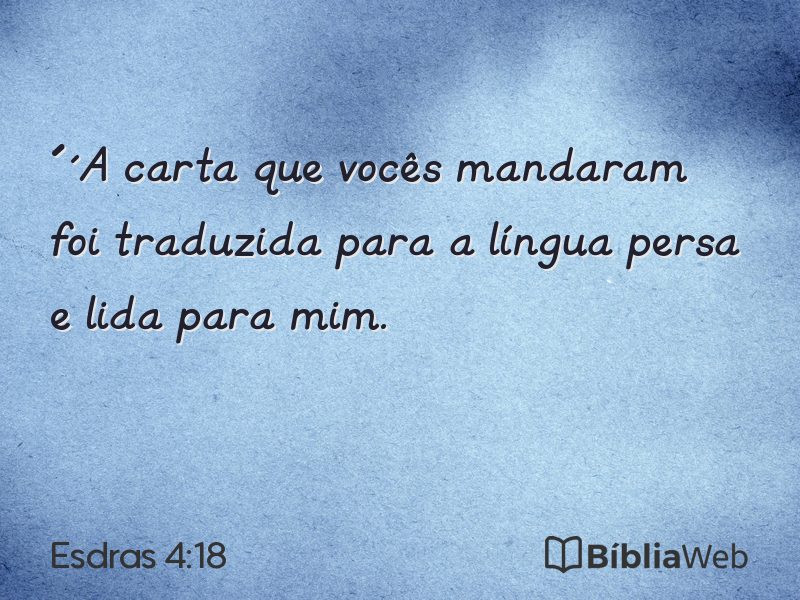 Esdras 4:18 em imagem para compartilhar