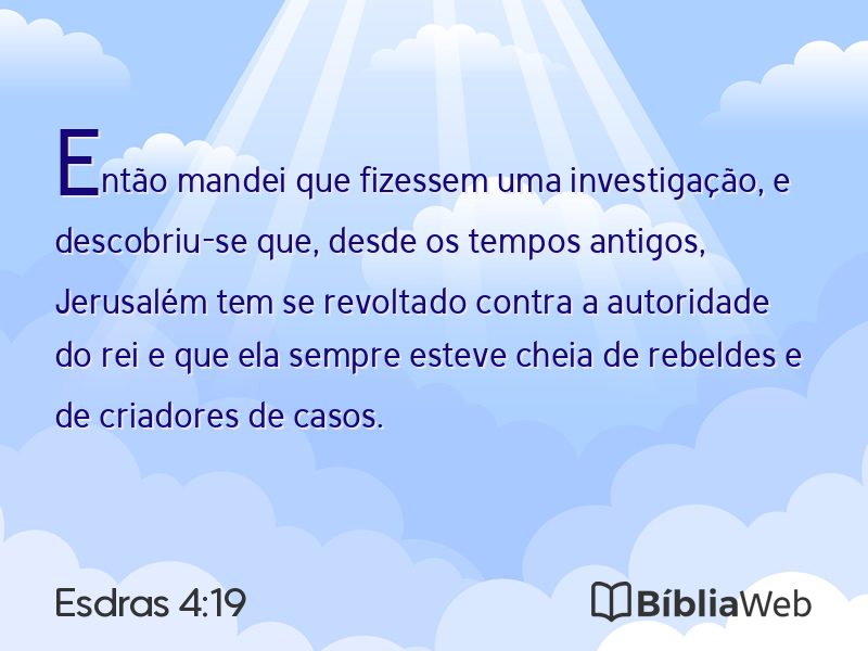 Esdras 4:19 em imagem para compartilhar