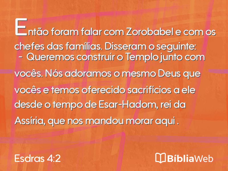 Esdras 4:2 em imagem para compartilhar