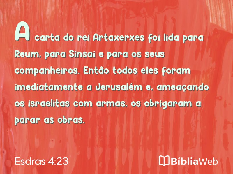 Esdras 4:23 em imagem para compartilhar