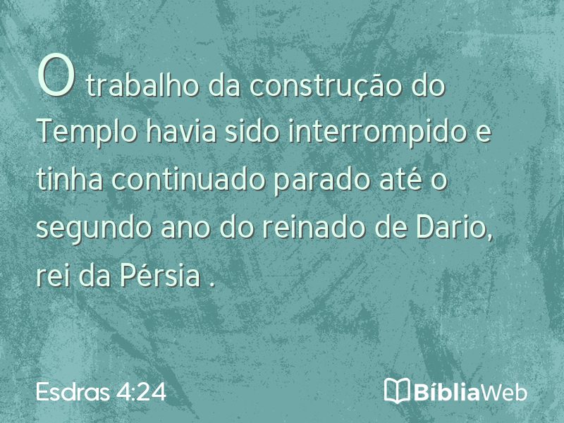 Esdras 4:24 em imagem para compartilhar