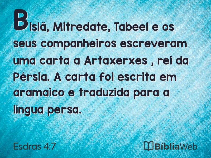 Esdras 4:7 em imagem para compartilhar