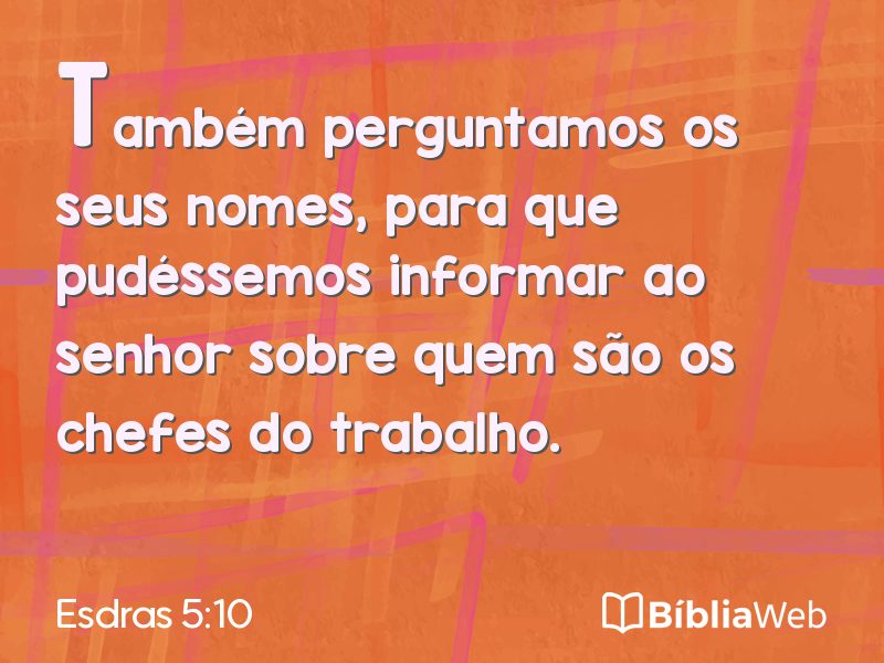 Esdras 5:10 em imagem para compartilhar