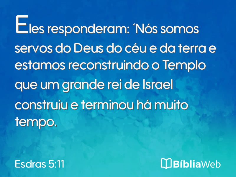 Esdras 5:11 em imagem para compartilhar