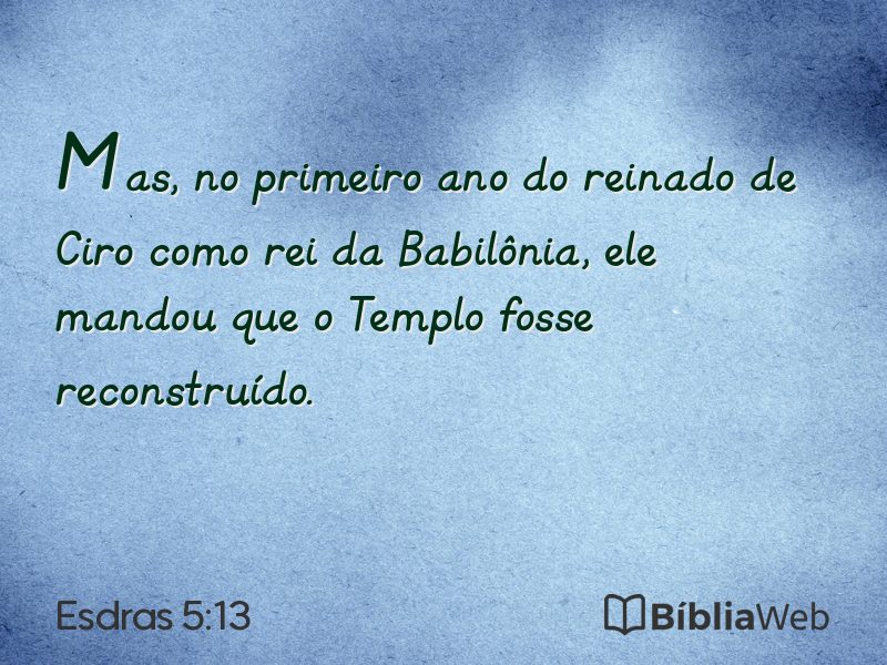 Esdras 5:13 em imagem para compartilhar