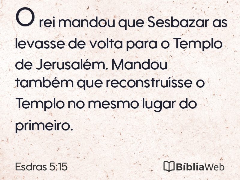 Esdras 5:15 em imagem para compartilhar