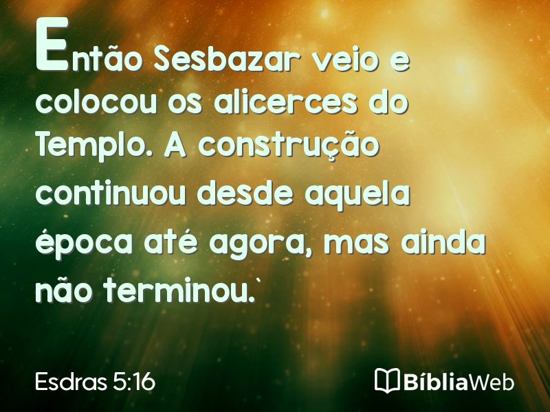 Esdras 5:16 em imagem para compartilhar