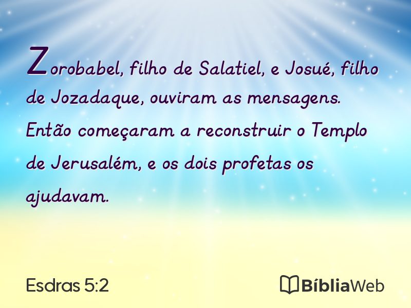Esdras 5:2 em imagem para compartilhar