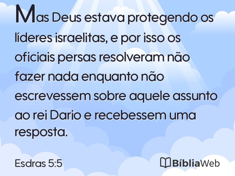 Esdras 5:5 em imagem para compartilhar