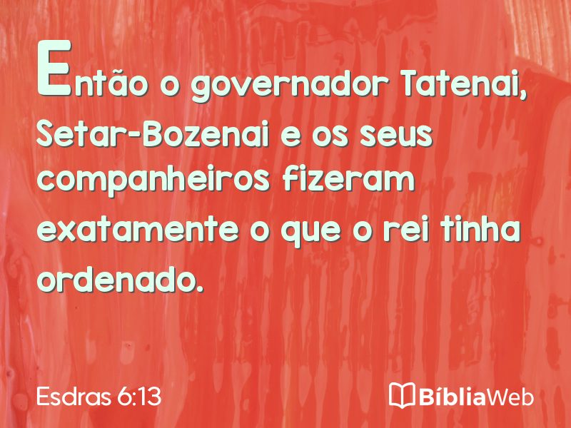 Esdras 6:13 em imagem para compartilhar