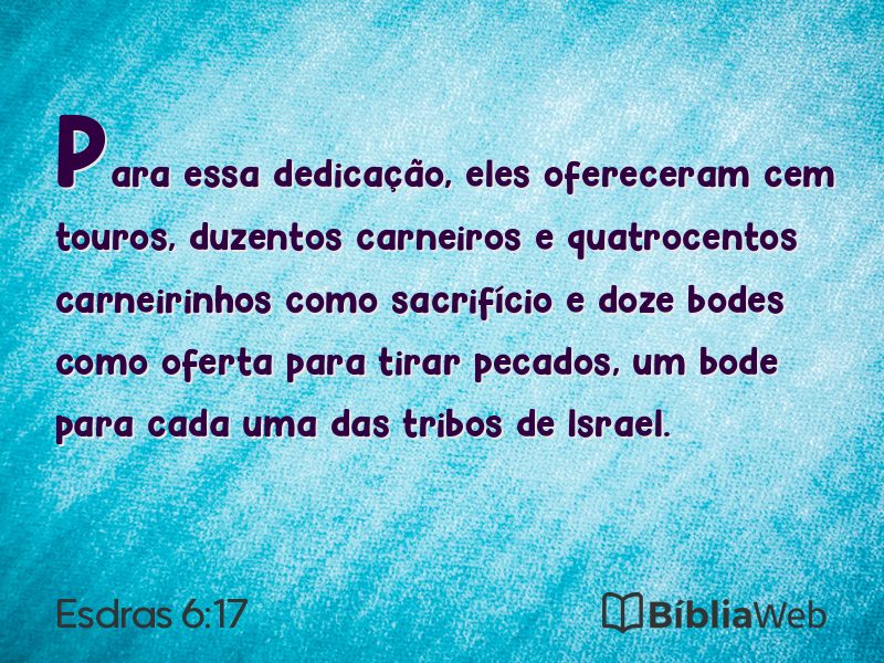 Esdras 6:17 em imagem para compartilhar