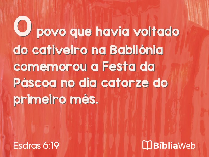 Esdras 6:19 em imagem para compartilhar