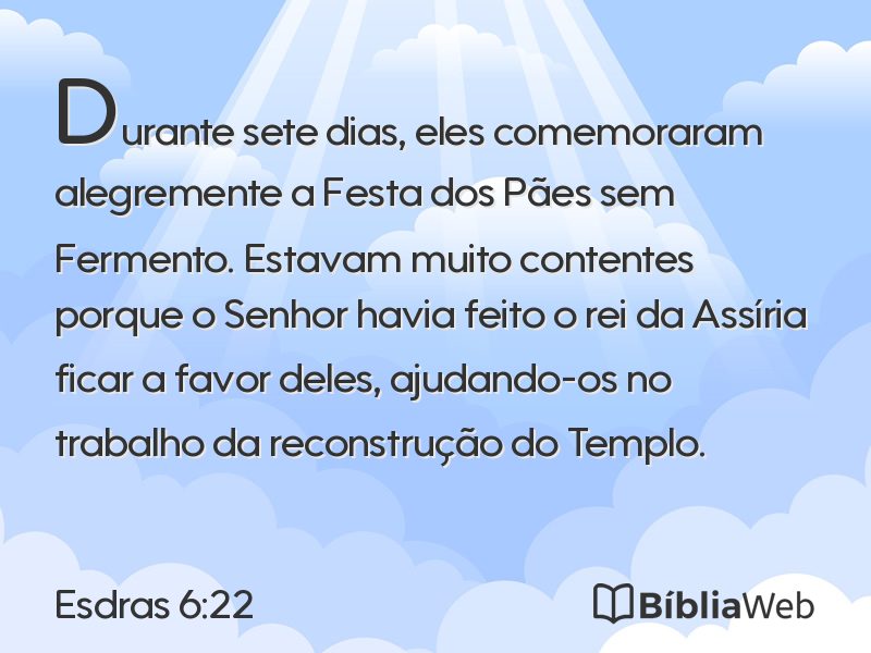 Esdras 6:22 em imagem para compartilhar