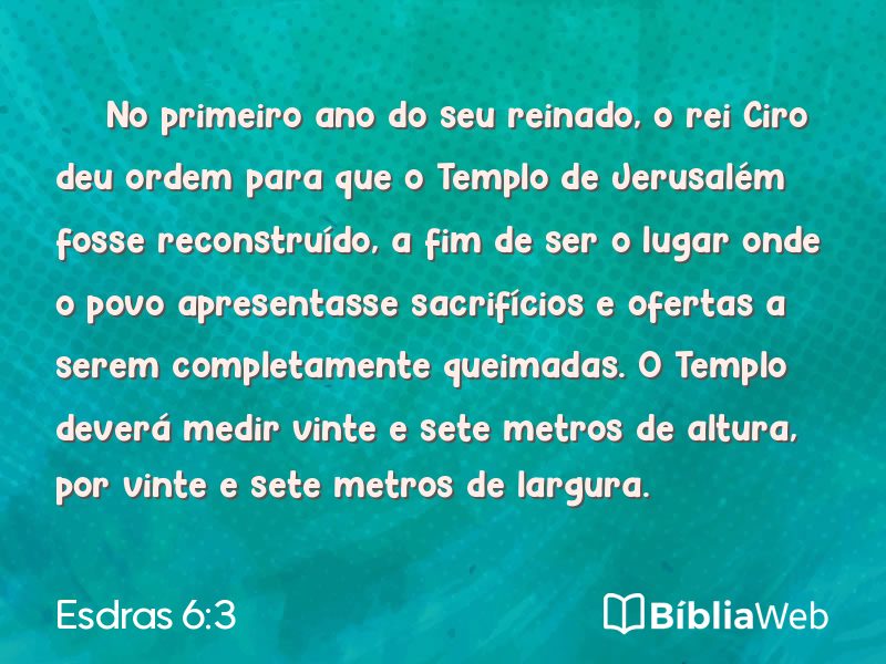 Esdras 6:3 em imagem para compartilhar
