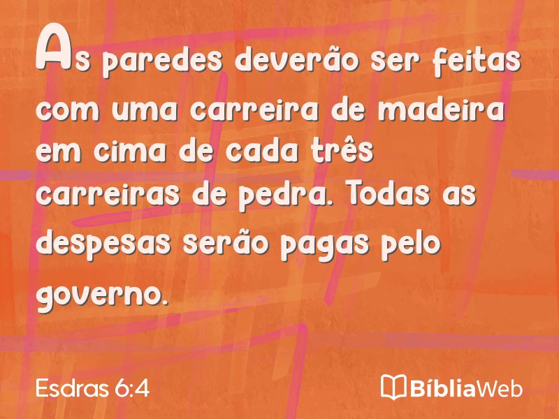 Esdras 6:4 em imagem para compartilhar
