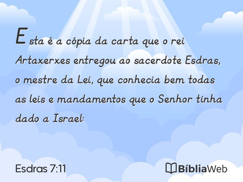 Esdras 7:11 em imagem para compartilhar