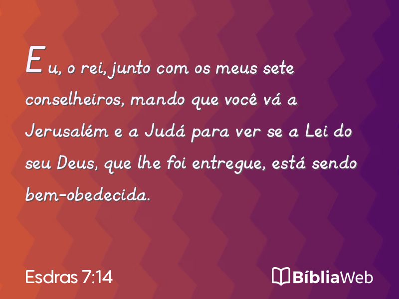 Esdras 7:14 em imagem para compartilhar