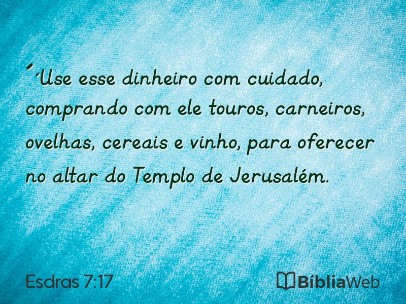 Esdras 7:17 em imagem para compartilhar