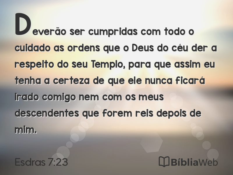 Esdras 7:23 em imagem para compartilhar
