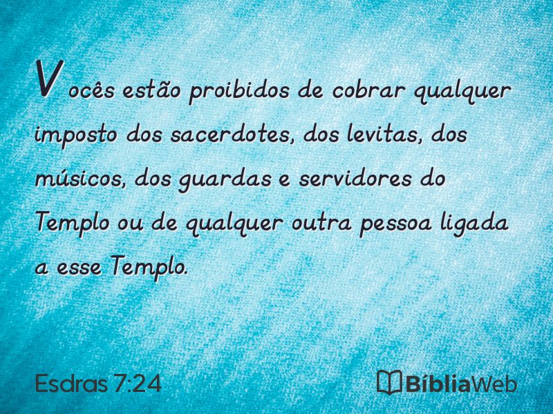 Esdras 7:24 em imagem para compartilhar
