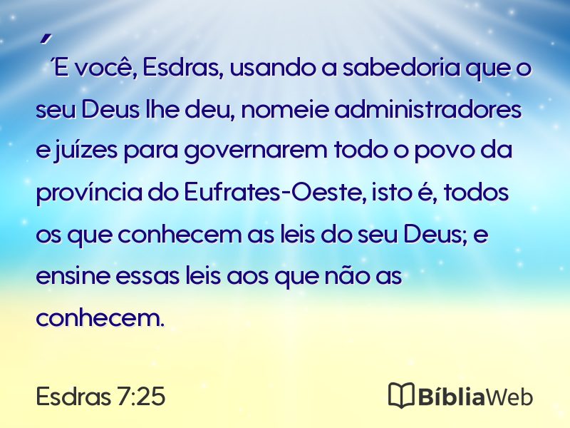Esdras 7:25 em imagem para compartilhar