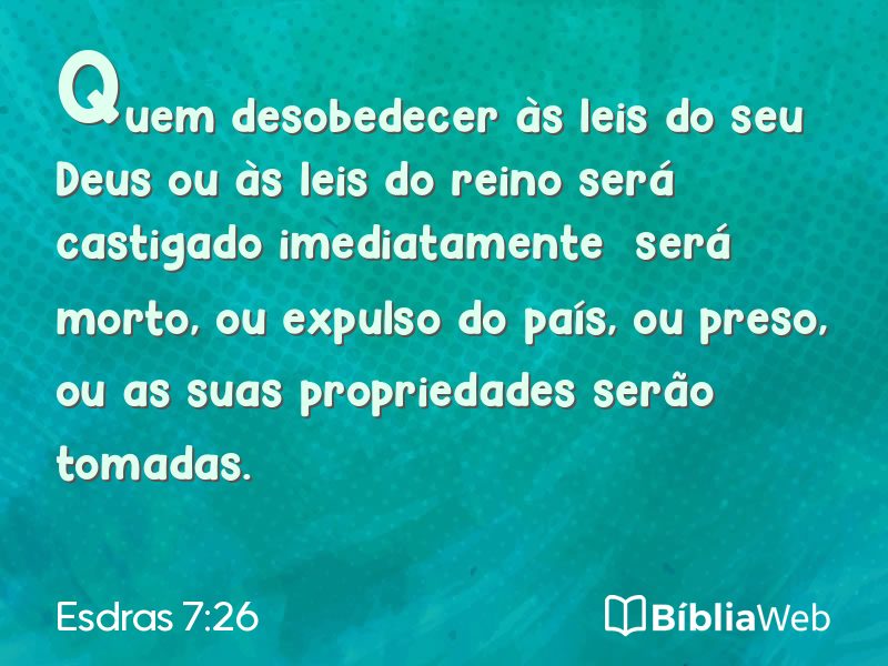 Esdras 7:26 em imagem para compartilhar