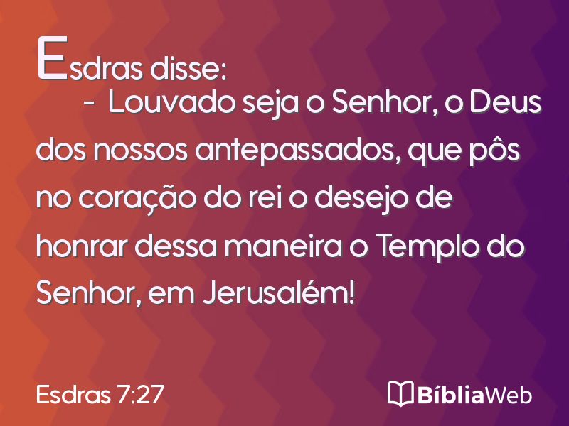 Esdras 7:27 em imagem para compartilhar
