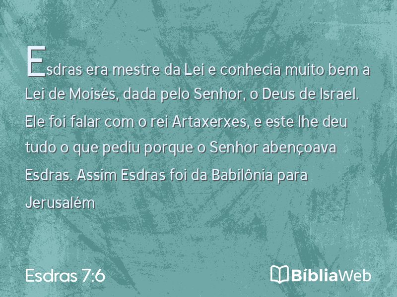 Esdras 7:6 em imagem para compartilhar