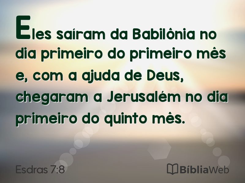 Esdras 7:8 em imagem para compartilhar