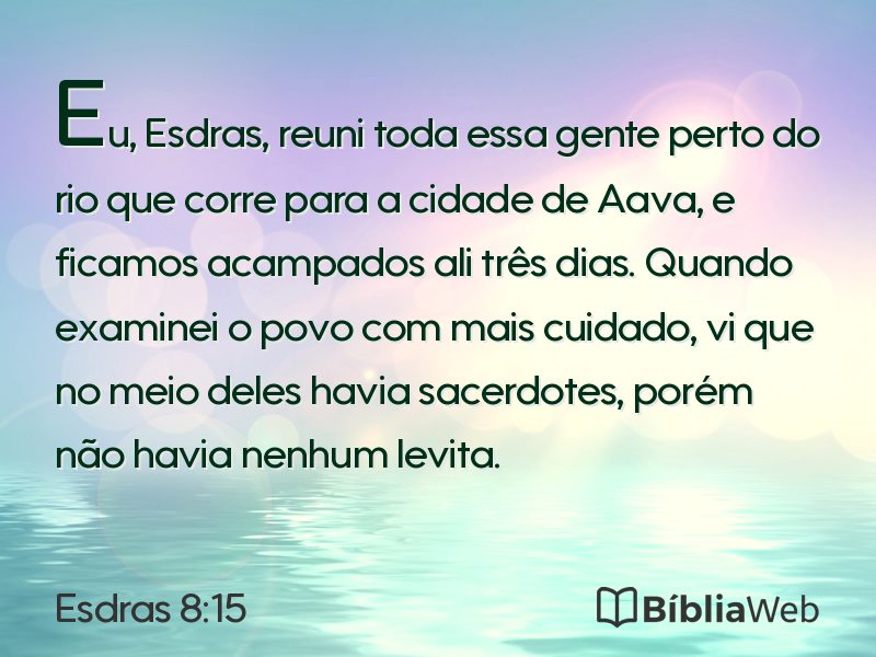 Esdras 8:15 em imagem para compartilhar