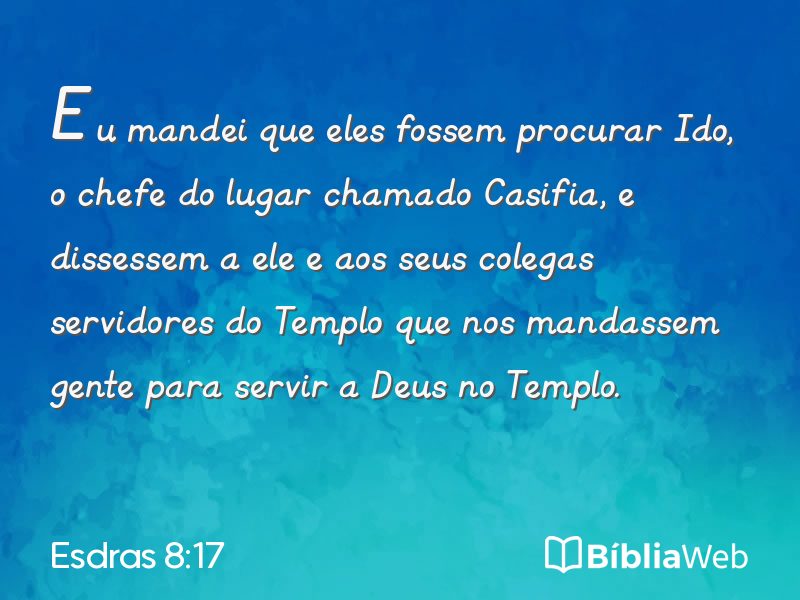 Esdras 8:17 em imagem para compartilhar
