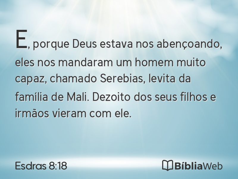 Esdras 8:18 em imagem para compartilhar
