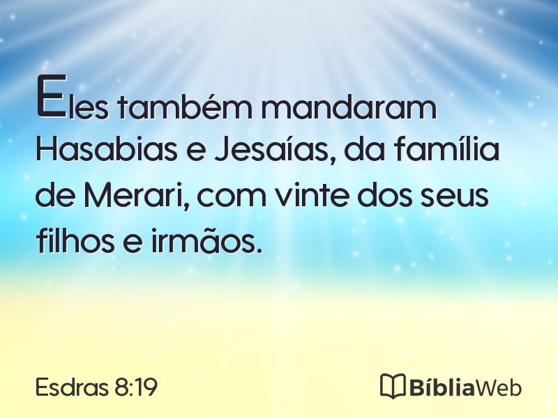 Esdras 8:19 em imagem para compartilhar